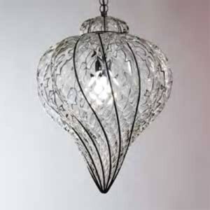 Svítidlo Siru průhledná/antracit sklo/nerez