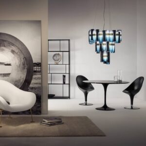 Svítidlo Slamp modrá/fialová/šedá technopolymery