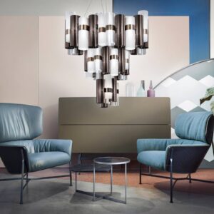 Svítidlo Slamp cín/bílá/transparentní technopolymery