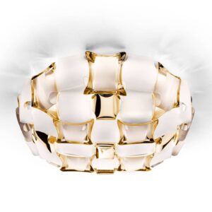 Svítidlo Slamp bílá/zlatá plast