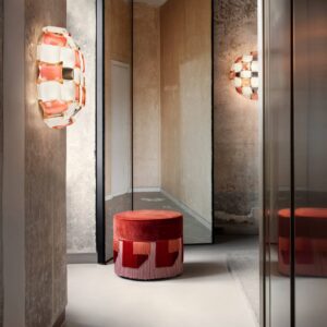 Svítidlo Slamp růžová/bílá plast