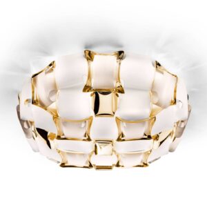 Svítidlo Slamp zlatá/bílá plast