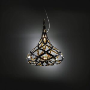 Svítidlo Slamp černý/zlatý polykarbonát