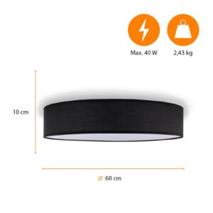 Svítidlo Smartwares černé kov/textil