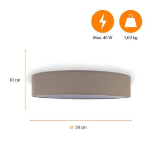 Svítidlo Smartwares hnědá kov/textil