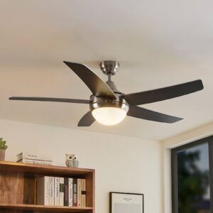 Svítidlo Starluna černá/šedá ocel/MDF/sklo