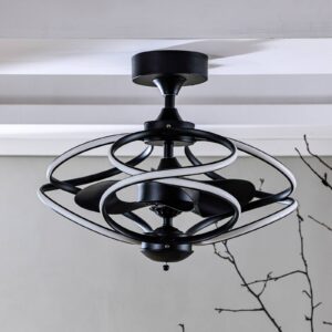 Svítidlo Starluna matná černá železo/hliník/silikon/polykarbonát