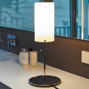 Svítidlo TECNOLUMEN opálová bílá/nikl/černá niklovaný kov/sklo