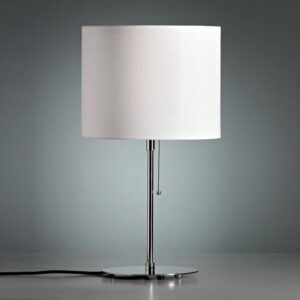 Svítidlo TECNOLUMEN nikl/černá niklovaný kov/plátno/plast