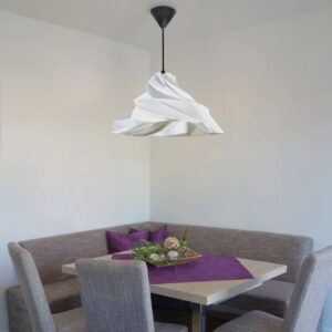 Svítidlo Tagwerk bílý biomateriál/kov