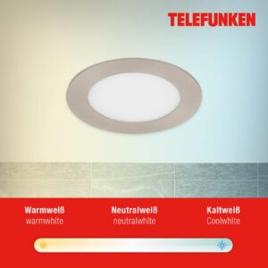 Svítidlo Telefunken matný nikl kov/plast