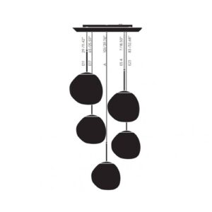 Svítidlo Tom Dixon chrom/černý polykarbonát