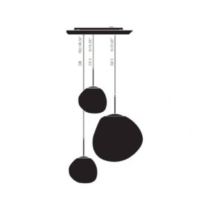 Svítidlo Tom Dixon chrom/černý polykarbonát