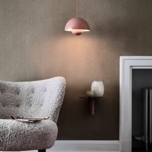 Svítidlo &Tradition béžově-červená ocel