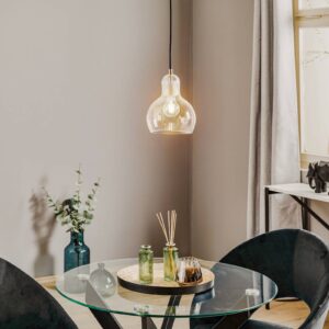 Svítidlo &Tradition čirá/černá sklo