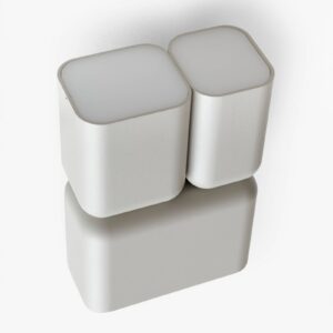 Svítidlo &Tradition hedvábně šedá/mražená hliník/akryl