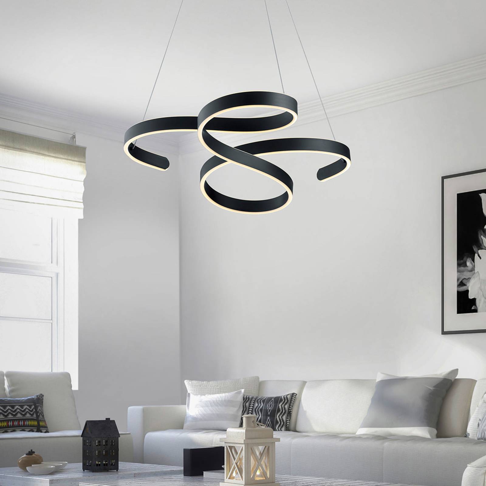 Trio Lighting LED závěsné světlo Francis, antracit, Obývací pokoj / jídelna, kov, 52W, P: 72 cm, L: 68 cm - Image 2