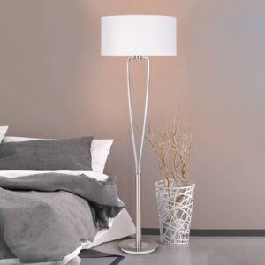 Svítidlo Trio Lighting kartáčovaný nikl/bílá kov/chintz