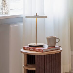 Svítidlo UMAGE Bílá mlhová/mosaz plast/ocel/hliník