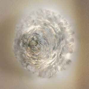 Svítidlo UMAGE šedý husí peří/papír/kov