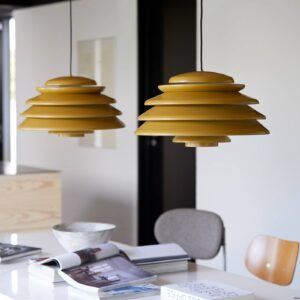 Svítidlo Verpan žlutý kov