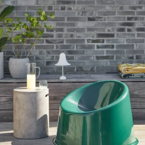 Svítidlo Verpan matná bílá polykarbonát/kartáčovaný kov