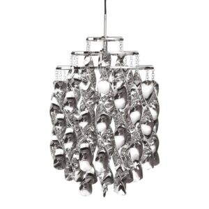 Svítidlo Verpan stříbrný lesklý kov/plast