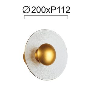 Svítidlo Viokef zlatý/transparentní sklo/ocel