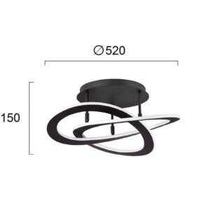 Svítidlo Viokef černý/bílý plast/hliník