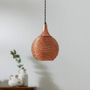 Svítidlo Viokef černá/měď kov/sklo