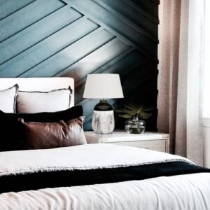 Svítidlo Viokef bílá/mramorovaná/černá látka/ocel