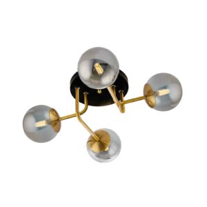 Svítidlo Viokef zlatá/chrom zrcadlená ocel/sklo