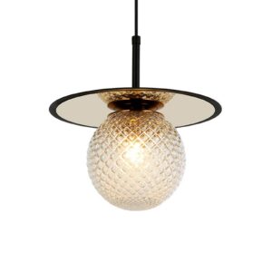 Svítidlo Viokef černý/zlatý/transparentní sklo/ocel