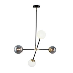 Svítidlo Viokef černá/chrom zrcadlená/bílá/zlatá ocel/sklo