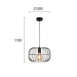 Svítidlo Viokef černý ocel s elektrostaticky naneseným lakem