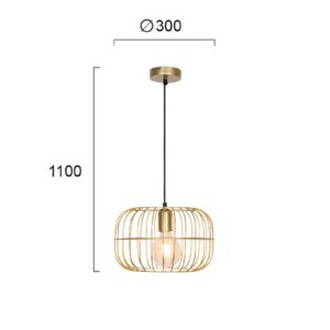 Svítidlo Viokef zlatý ocel s elektrostaticky naneseným lakem