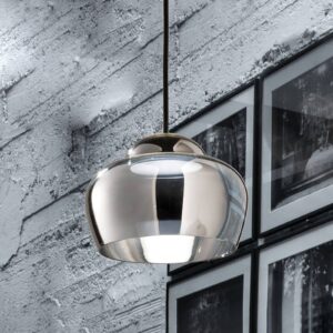 Svítidlo Vistosi chrom/matná černá kov/sklo