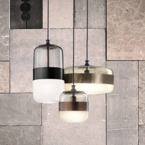 Svítidlo Vistosi černá matná/topas/jantarová/bronz kov/sklo