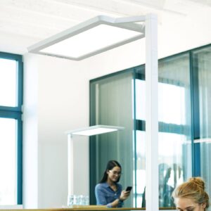 Svítidlo Waldmann bílý/satinovaný hliník/plast/ocel