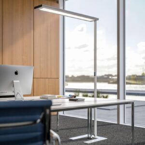 Svítidlo Waldmann bílý/šedý/čirý ocel/plast