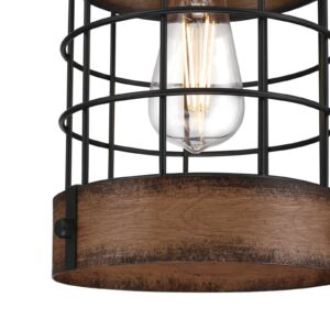 Svítidlo Westinghouse dřevo/matná černá kov