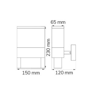 Svítidlo Wofi černá/bílá plast/kov