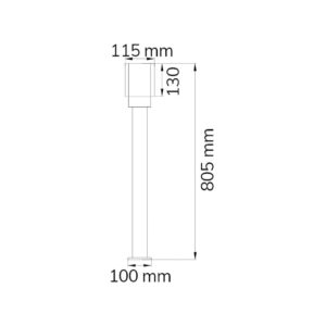 Svítidlo Wofi nerezová ocel/čirá/bílá Nerezavějící ocel/kov/plast