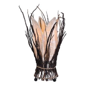 Svítidlo Woru krémová olejový papír/dřevo