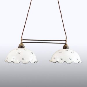 Svítidlo austrolux by Kolarz bílá/starožitná mosaz/modrá kov/sklo