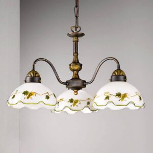 Svítidlo austrolux by Kolarz starožitná mosaz/bílá/zelená kov/sklo