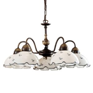 Svítidlo austrolux by Kolarz bílá/modrá/starožitná mosaz kov/sklo