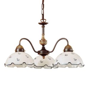 Svítidlo austrolux by Kolarz bílá/starožitná mosaz/modrá kov/sklo