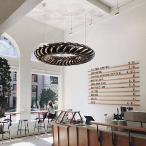 Svítidlo david trubridge černý bambus/hliník/nylon/nerezová ocel