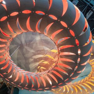 Svítidlo david trubridge bambus/červená bambus/hliník/nylon/nerezová ocel